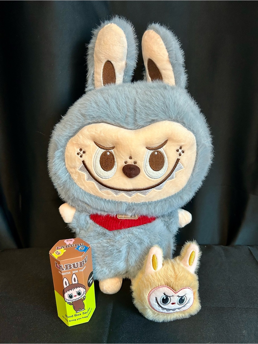 15” Monster plush with plush keychain and phone hipper